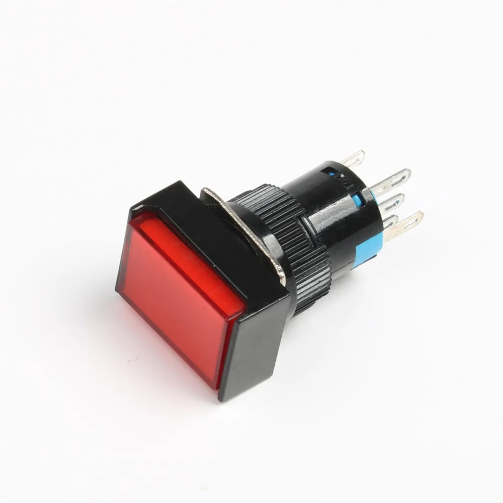 Red rectangle button with integrated led – jéjé l'ingé