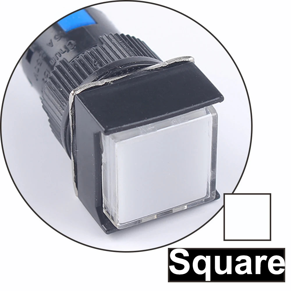 Push button with integrated LED - White