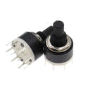 Commutateur Rotatif 4P3T - 4 Pôles 3 Positions - Arbre 6mm, Trou De Fixation 9mm - Pour Radio, électronique, Machines Industrielles - 6