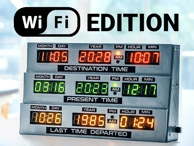 Horloge WIFI - Retour vers le futur - Jéjé l'Ingé